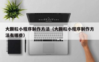 和田大颗粒小程序制作方法（大颗粒小程序制作方法有哪些）
